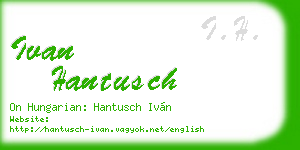 ivan hantusch business card